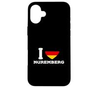 I Love Hearts Nuremberg German City Germany Flag Case for iPhone 16 Plus
