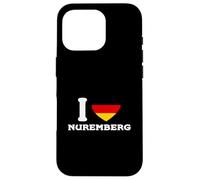 I Love Hearts Nuremberg German City Germany Flag Case for iPhone 16 Pro