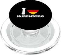 I Love Hearts Nuremberg German City Germany Flag PopSockets PopGrip for MagSafe