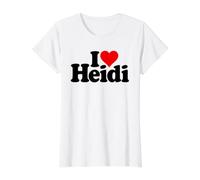 I Love Heidi I Heart Heidi Value Graphic T-Shirt, Women, White, M