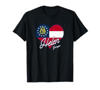 I Love Helen Georgia State Flag in Heart Novelty Souvenir T-Shirt
