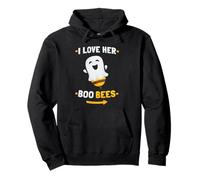 I Love Her Boo Bees Shirt Halloween Matching Couples Costume Pullover Hoodie