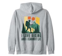 I Love Hiking and I Cannot Lie Funny Camping Mountain Hiking Zip Hoodie