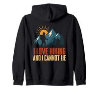 I Love Hiking and I Cannot Lie Funny Camping Mountain Hiking Zip Hoodie