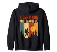 I Love Hiking and I Cannot Lie Funny Camping Mountain Hiking Zip Hoodie