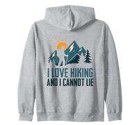 I Love Hiking and I Cannot Lie Funny Camping Mountain Hiking Zip Hoodie