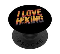 I Love Hiking Mountain Adventure Enthusiast PopSockets Adhesive PopGrip