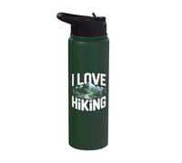 I Love Hiking Mountain Path Nature Design Stainless Steel Insulated Water Bottle