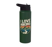 I Love Hiking Mountain Sunset Scenic Path Stainless Steel Insulated Water Bottle