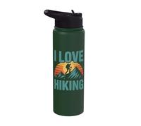 I Love Hiking Mountain Sunset Trek Stainless Steel Insulated Water Bottle