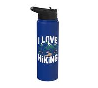 I Love Hiking Mountain Trail Forest Stainless Steel Insulated Water Bottle