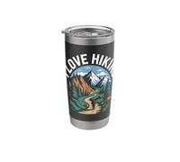 I Love Hiking Trail Mountain Path Scenic Stainless Steel Insulated Tumbler