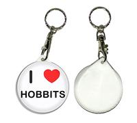 I Love Hobbits - 55mm Button Badge Key Ring