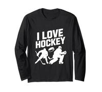 I Love Hockey Enthusiast Spirit Long Sleeve T-Shirt