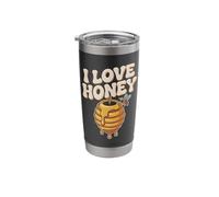 I Love Honey Bee Hive Enthusiast Design Stainless Steel Insulated Tumbler