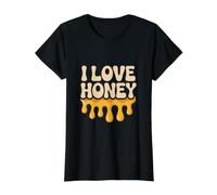 I Love Honey Dripping Sweetness Fans Value Graphic T-Shirt, Women, Black, XL