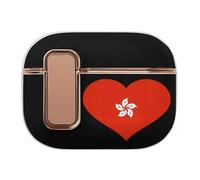 I Love HongKong Compatible with Airpods Pro 2 Case Cover with Button Buckle Electroplating