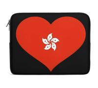 I Love HongKong Laptop Sleeve Case with Zippered Notebook Computer Pocket Protective for Office Travel