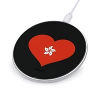 I Love HongKong Wireless Charger Pad Fast 10W Max Portable Charging Station Compatible with iPhone