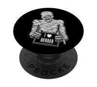 I Love Horror Egyptian Zombie Mummy Monster PopSockets Adhesive PopGrip