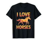 I Love Horses Galloping Passion Style Value Graphic T-Shirt