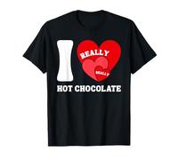 I Love Hot Chocolate Heart Design for Drink Lovers T-Shirt