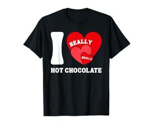 I Love Hot Chocolate Heart Design for Drink Lovers T-Shirt