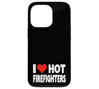 I Love Hot Fire Fighters Heart - Fire Fighting Volunteer Case for iPhone 13 Pro