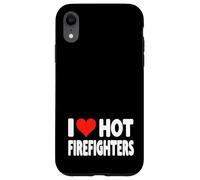 I Love Hot Fire Fighters Heart - Fire Fighting Volunteer Case for iPhone XR
