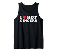 I Love Hot Gingers I Heart Hot Gingers Funny Redhead Tank Top