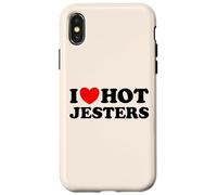 I Love Hot Jesters Funny Medieval Court Trickster Clown Fan Case for iPhone X/XS