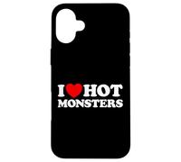 I Love Hot Monsters Funny Beast Creature Spooky Weird Horror Case for iPhone 16 Plus