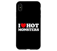 I Love Hot Monsters Funny Beast Creature Spooky Weird Horror Case for iPhone XS Max
