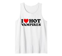 I Love Hot Vampires Funny Vampiric Blood Night Monster Joke Tank Top