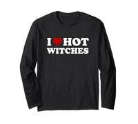 I Love Hot Witches Funny Halloween Costume Long Sleeve T-Shirt