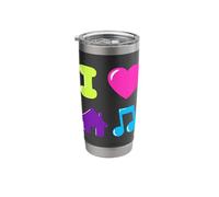 I Love House Music DJ Chicago 1980s Electronic Dance Disco Stainless Steel Insulated Tumbler