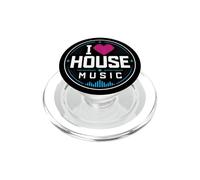 I Love House Music Funny Electronic Music PopSockets PopGrip for MagSafe