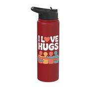 I Love Hugs Joyful Togetherness Bond Stainless Steel Insulated Water Bottle