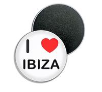 I Love Ibiza - 25mm Button Badge Fridge Magnet