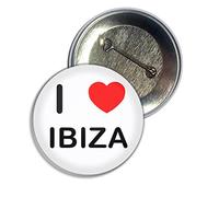 I Love Ibiza - 55mm Button Badge