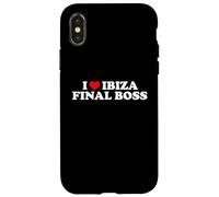 I Love Ibiza Final Boss Funny Viral Meme Humor Sarcasm Heart Case for iPhone X/XS