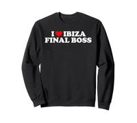 I Love Ibiza Final Boss Funny Viral Meme Humor Sarcasm Heart Sweatshirt