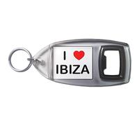 I Love Ibiza - Plastic Bottle Opener Key Ring