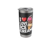 I Love Ice Cream Cone Scoop Delight Stainless Steel Insulated Tumbler