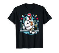 I Love iced Coffee and a Cool Rooster in the Night City Value Graphic T-Shirt