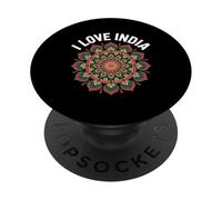 I Love India Mandala Pride Celebration PopSockets Adhesive PopGrip