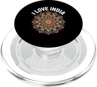 I Love India Mandala Pride Celebration PopSockets PopGrip for MagSafe