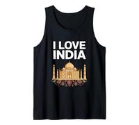 I Love India Taj Mahal Design Tank Top