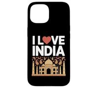 I Love India Taj Mahal Paisley Heritage Pride Case for iPhone 15