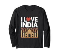 I Love India Taj Mahal Paisley Heritage Pride Long Sleeve T-Shirt